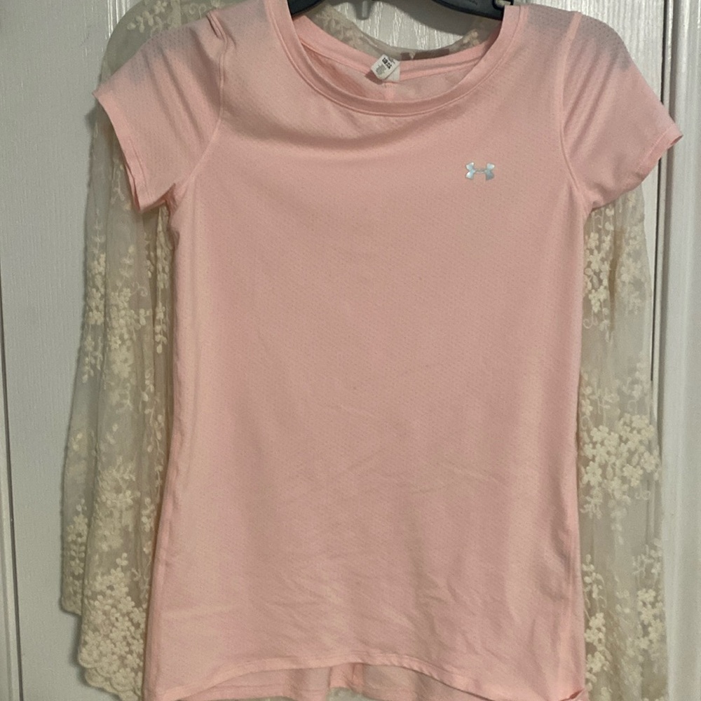 Under Armour pink short sleeve shirt